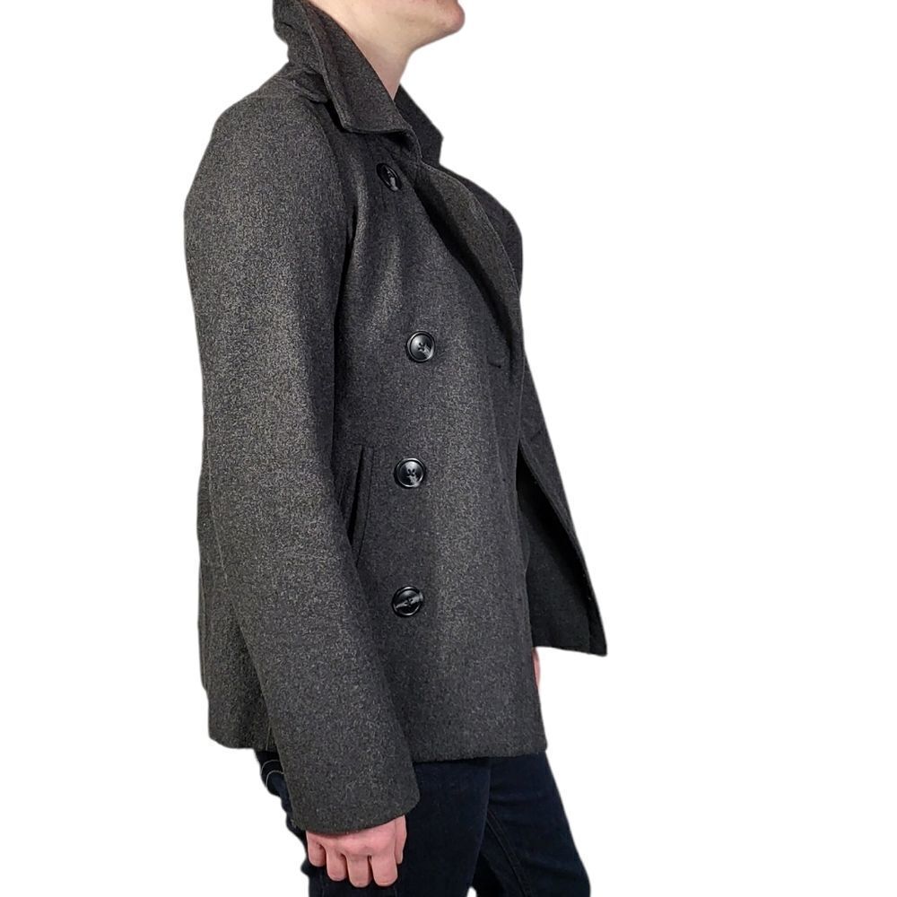 Gray Peacoat Gap Double Breasted Jacket - image 1
